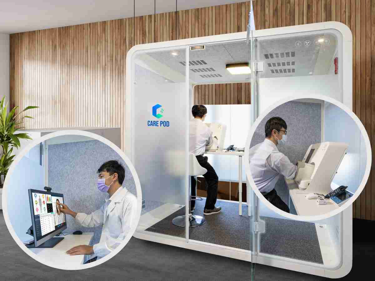 达擎于医疗科技展中展出＂远距诊疗舱＂，，，以因应医疗数字化及社会高龄化趋势下、、、复诊及慢性病患等族群对于远距看诊需求逐渐升高所推出的创新整合方案。。。。多功能合一、、、、高隐私性的远距诊疗舱可根据病患端与医师端的不同需求，，提供弹性化及客制化功能，，节省医生和病患的精力及时间